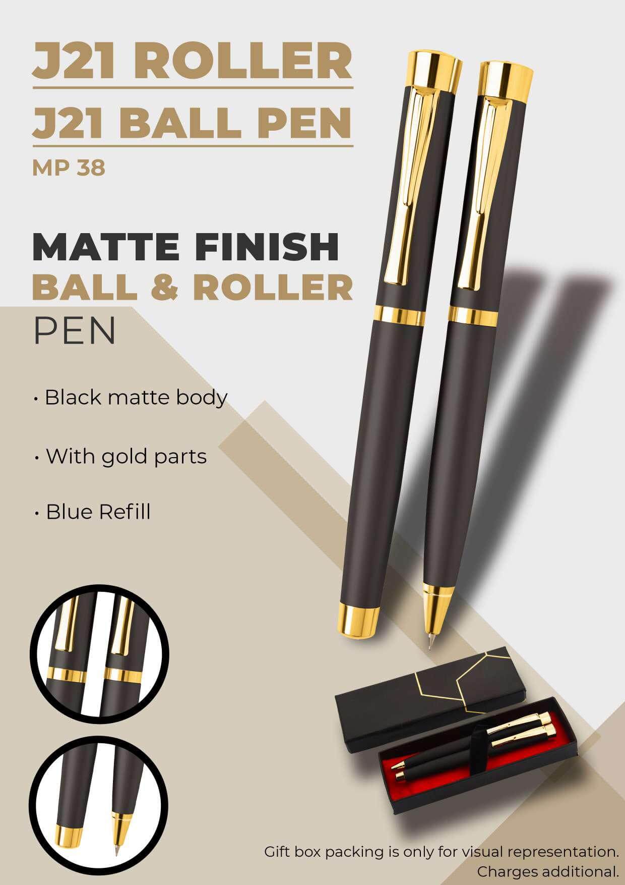 Matte Finish Roller & Ball Pen Matte Finish Roller & Ball Pen